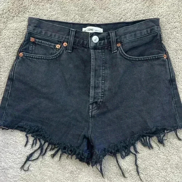 Re/Done High Rise Denim Cut Off Short Size 26 - Picture 1 of 4